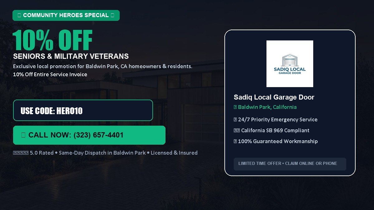 10% OFF Senior Citizens (65+) & Military / Veteran Community Discount in Baldwin Park, CA